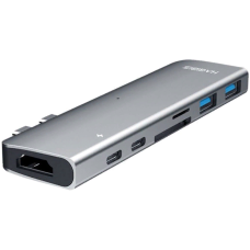 Адаптер Xiaomi Adapter Hagibis Dl USB-C to HDMI+2xUSB-C+SD+2xUSB3.0 Silver (04214)