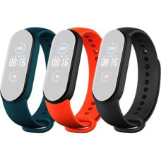 Набір ремінців Xiaomi Original Strap Black/Orange/Teal 3шт (BHR4639GL) для Xiaomi Mi Smart Band 5/6