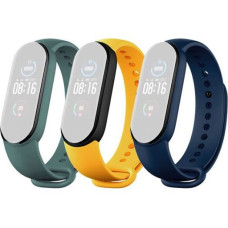 Набір ремінців Xiaomi Original Strap Navy Blue/Yellow/Mint Green 3шт (BHR4640GL) для Xiaomi Mi Smart Band 5/6