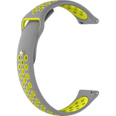 Ремінець Xiaomi Silicone Strap для Amazfit Bip, 20mm, Grey-Yellow (AMZBPSILNIKE-SY)