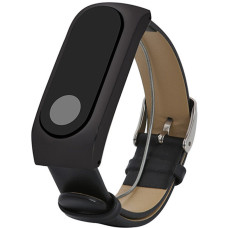 Шкіряний ремінець для Mi Band 2, Black