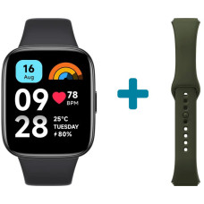 Смарт-годинник Xiaomi Redmi Watch 3 Active Black + Green Strap