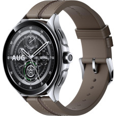Смарт-годинник Xiaomi Watch 2 Pro LTE Silver Case with Brown Leather Strap (Global)