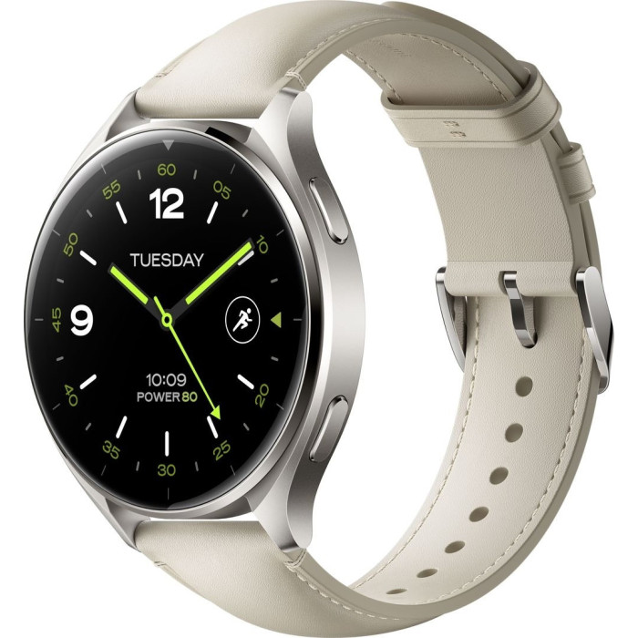 Смарт-годинник Xiaomi Watch 2 Titan Gray Case with White Leather Strap (Global)