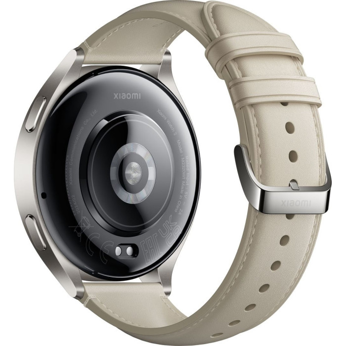 Смарт-годинник Xiaomi Watch 2 Titan Gray Case with White Leather Strap (Global)