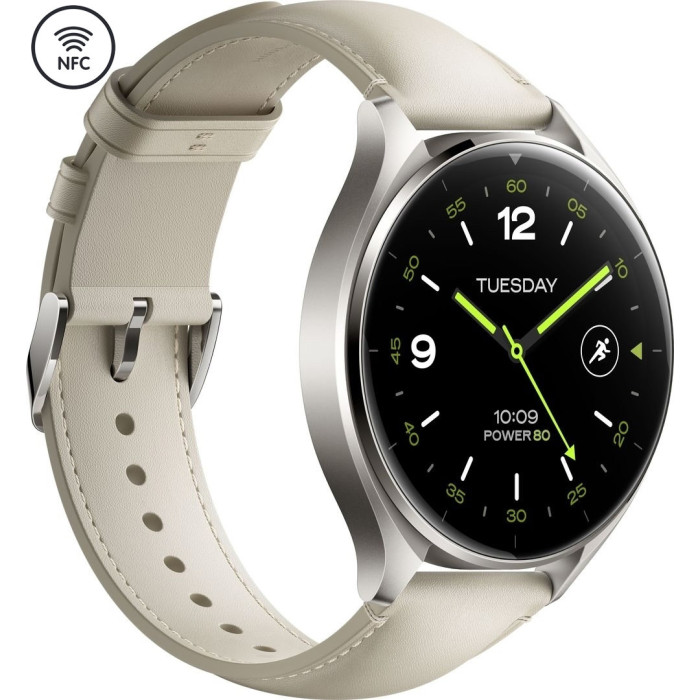 Смарт-годинник Xiaomi Watch 2 Titan Gray Case with White Leather Strap (Global)