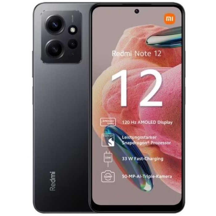 Смартфон Xiaomi Redmi Note 12 6/128GB Black (no NFC)