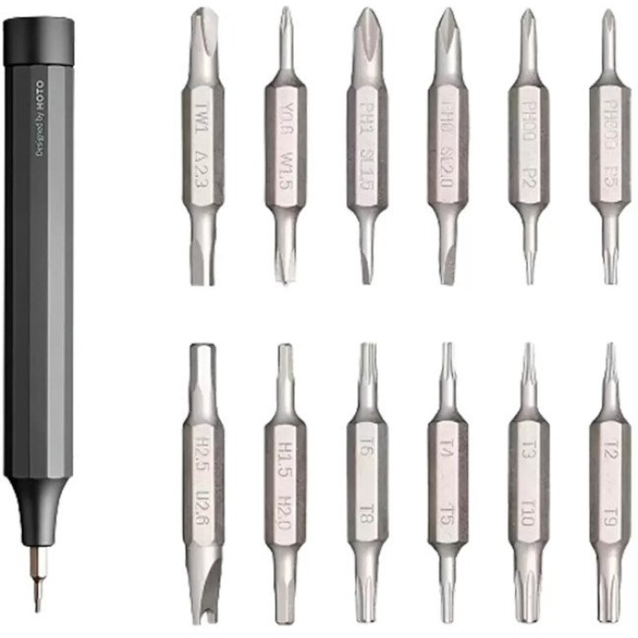 Отвертка с комплектом бит Xiaomi HOTO Precision Screwdriver QWLSD004 Black (24 шт)