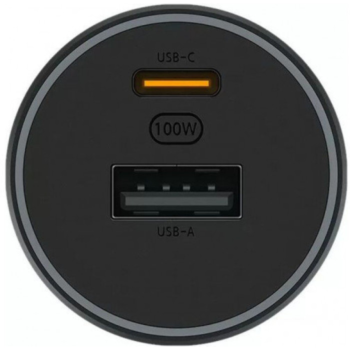 Зарядний пристрій Xiaomi Car Charger USB+USB-C 100W Black (CC07ZM)