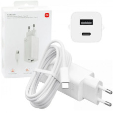 Зарядний пристрій Xiaomi Wall Charger USB+USB-C GaN2 65W White with USB-C Cable (BHR5515GL)